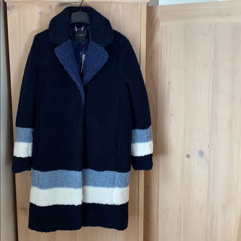 J. Crew Navy and Blue Pea Coat
